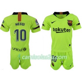 Camisolas de Futebol FC Barcelona MESSI 10 Criança Equipamento Alternativa 2018/19 Manga Curta 